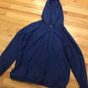 Blue windbreaker!